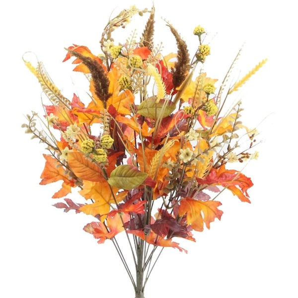 Adlmired By Nature Admired by Nature ABN3B003-GDOR-MIX 25 in. Artificial Autumn Flowers; Gold & Orange Mix - Fall Festive Harvest for Pumpkins; Pinecone; Maple Leaves & Berries Display ABN3B003-GDOR-MIX - main